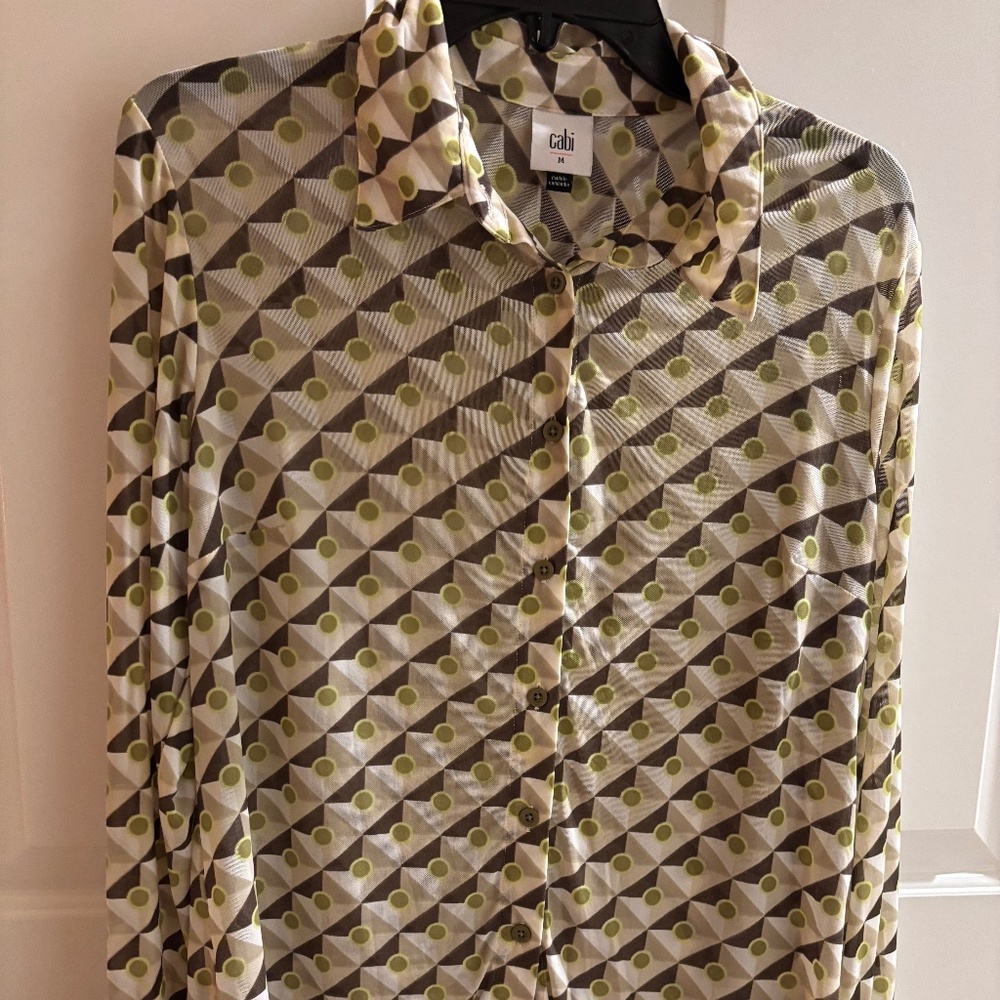 Like NEW cabi Mosaic Mesh Top